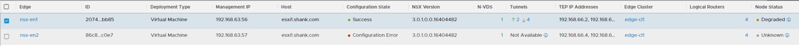 nsx-t one edge fail other one still up