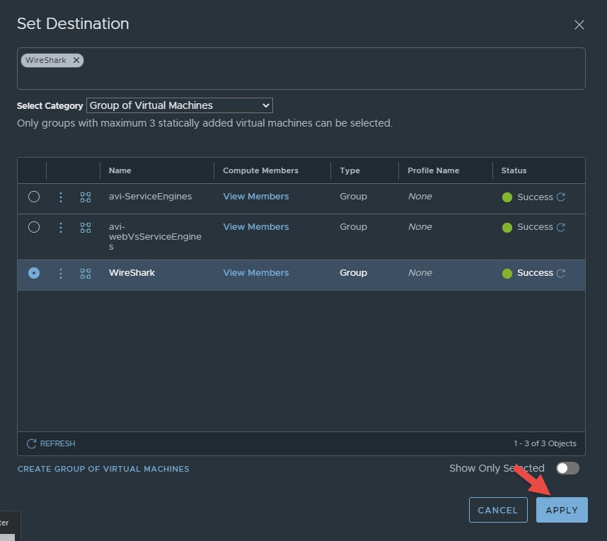 save destination nsx-t port mirroring