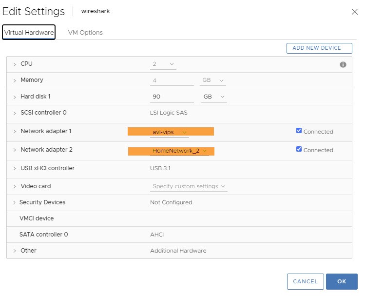 vmnic settings for multihoming testing ssl termination