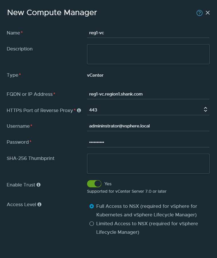 filled compute manager details