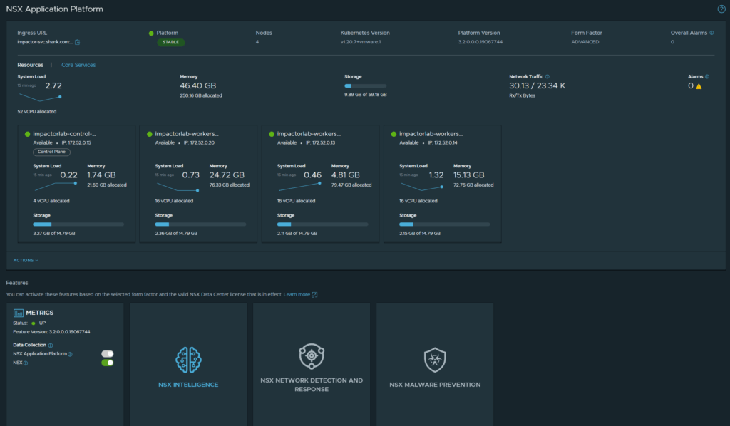 deploy nsx application platform deployed