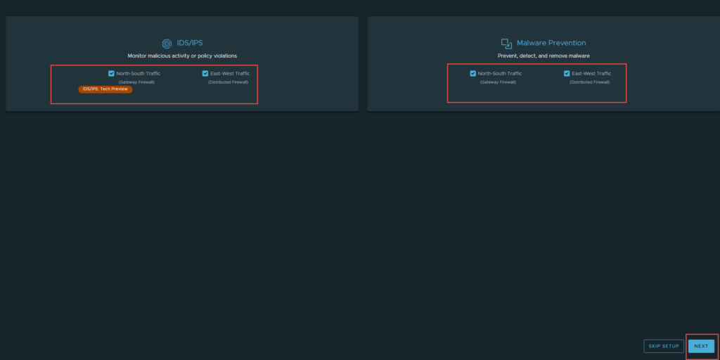 napp deploy malware configure mode