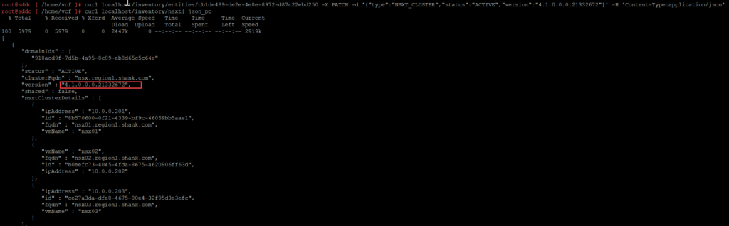 sddc manager postgres vmware nsx version